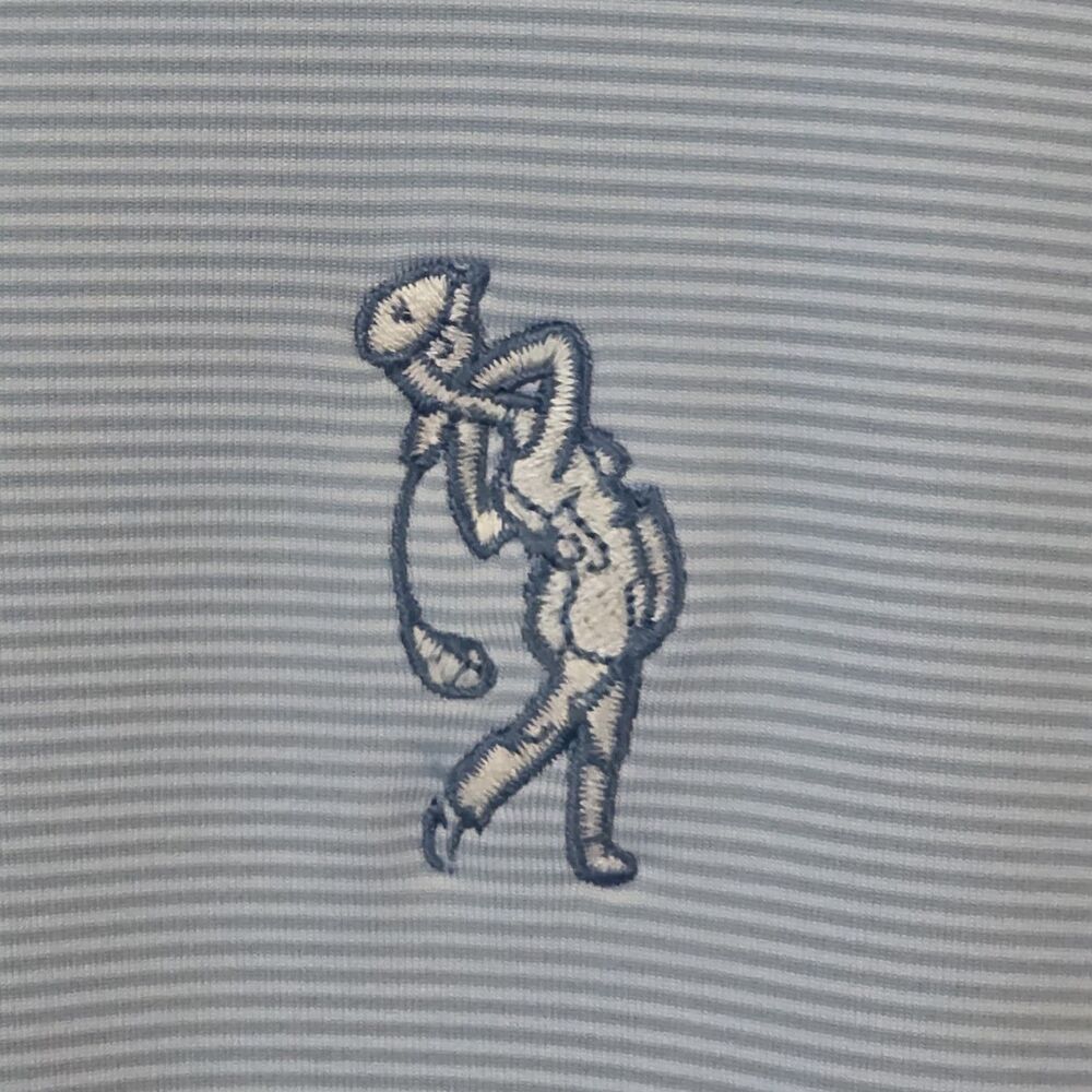 Peter Millar Summer Comfort Mens Polo Shirt Blue Striped Sz XL - Picture 6 of 9